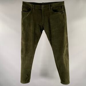 TODD SNYDER Size 36 Green Olive Corduroy Cotton Blend Pants
